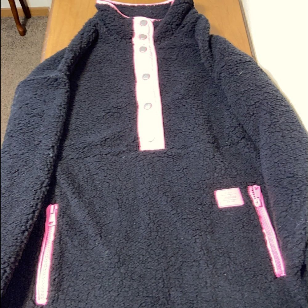 Justice 3/4 button up Sherpa fleece